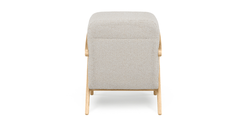 Levy oak accent chair - bouclé