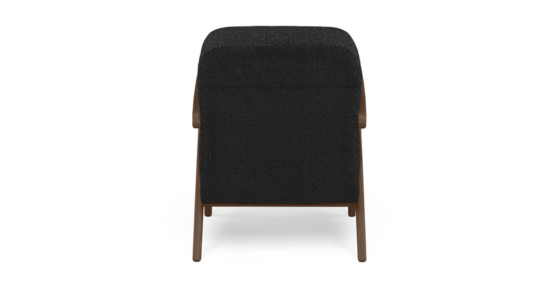 Levy oak accent chair - bouclé