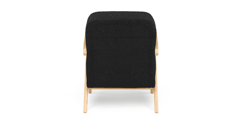 Levy oak accent chair - bouclé