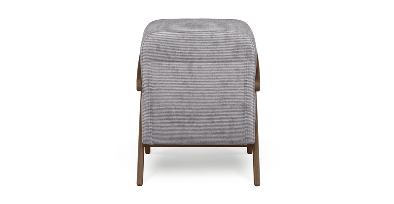 Levy oak accent chair - Cord velour