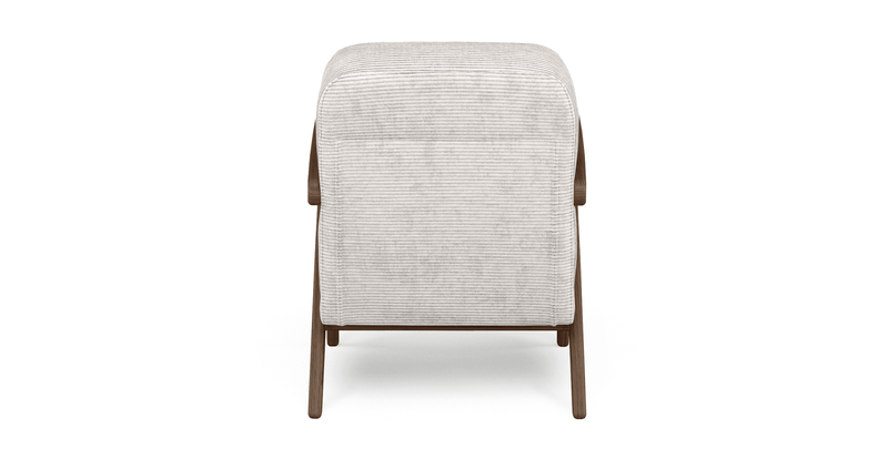 Levy oak accent chair - Cord velour