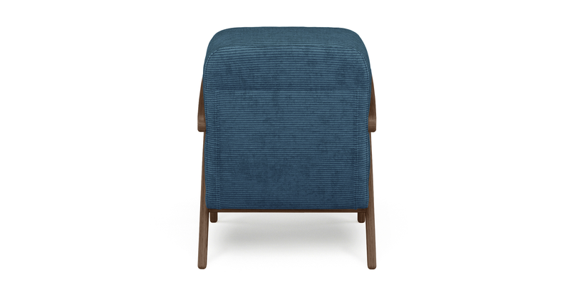 Levy oak accent chair - Cord velour