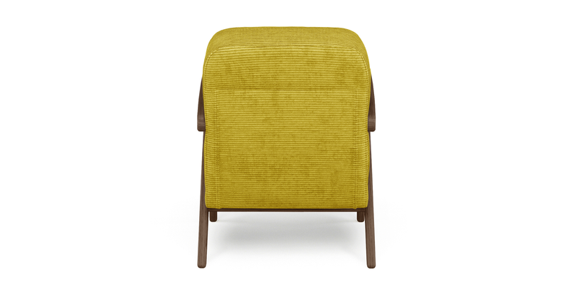 Levy oak accent chair - Cord velour