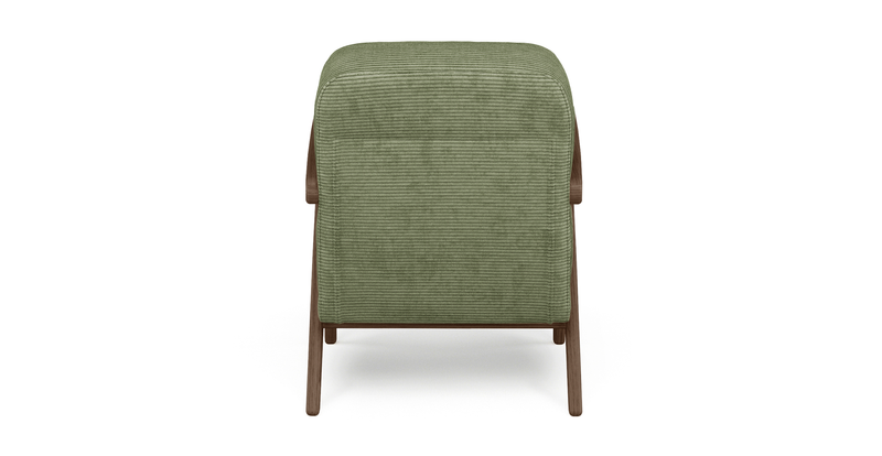 Levy oak accent chair - Cord velour