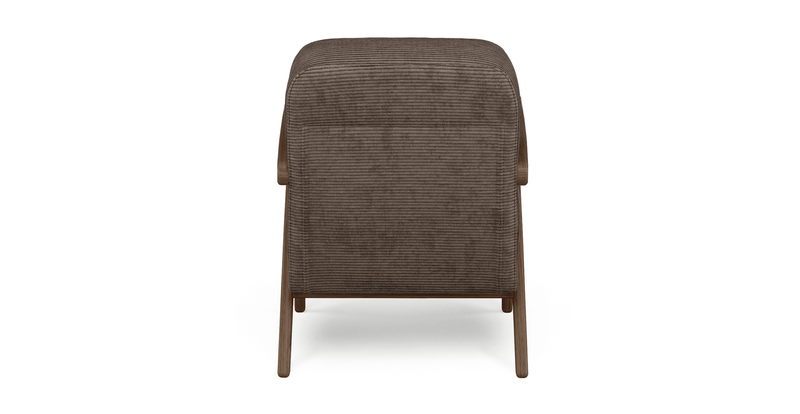 Levy oak accent chair - Cord velour