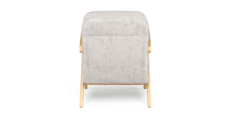 Levy oak accent chair - Cord velour