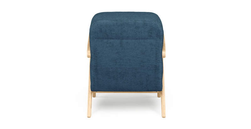 Levy oak accent chair - Cord velour