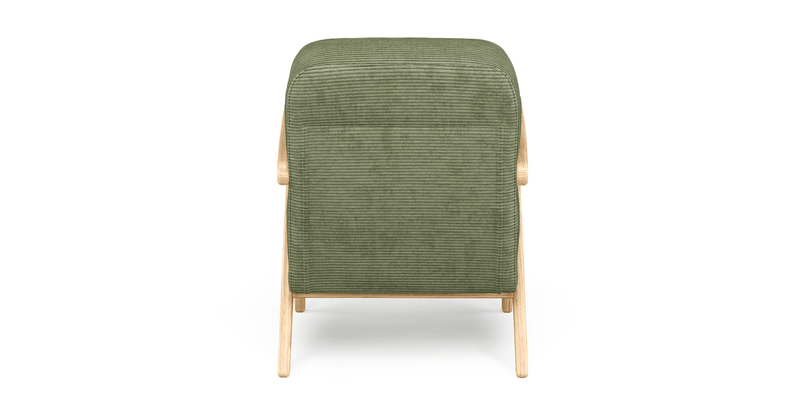 Levy oak accent chair - Cord velour