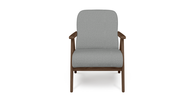 Levy oak accent chair - fabric