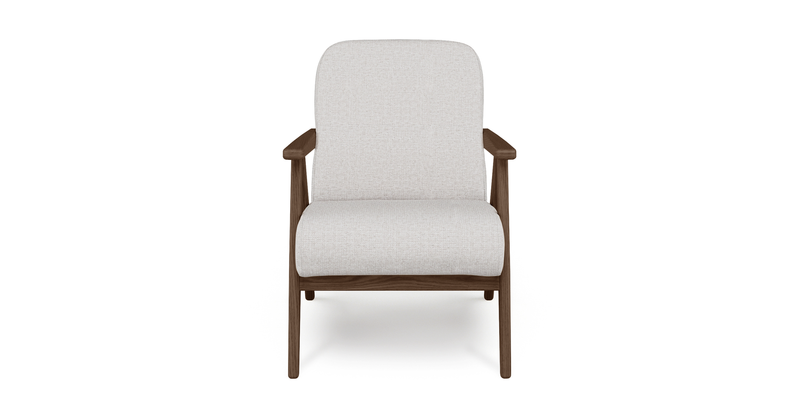 Levy oak accent chair - fabric