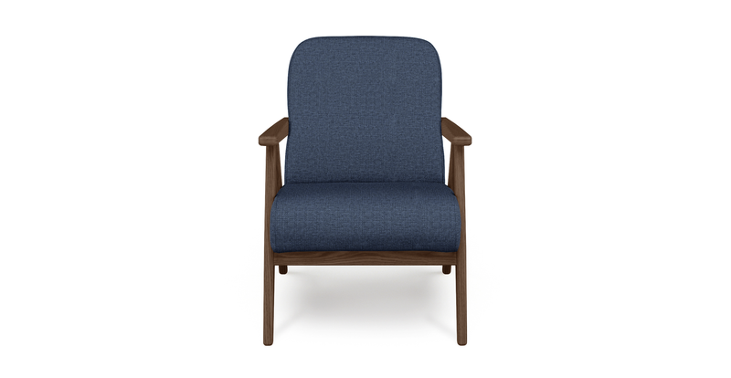 Levy oak accent chair - fabric