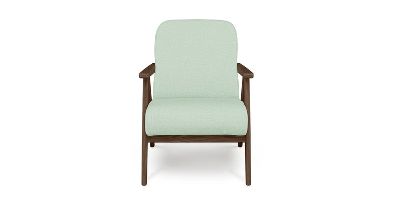 Levy oak accent chair - fabric