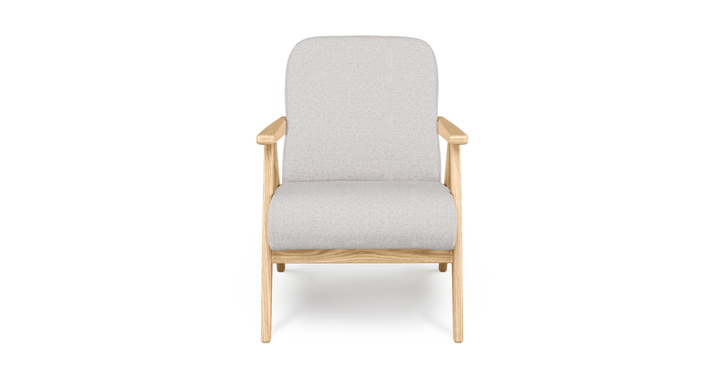 Levy oak accent chair - fabric