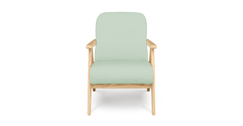 Levy oak accent chair - fabric