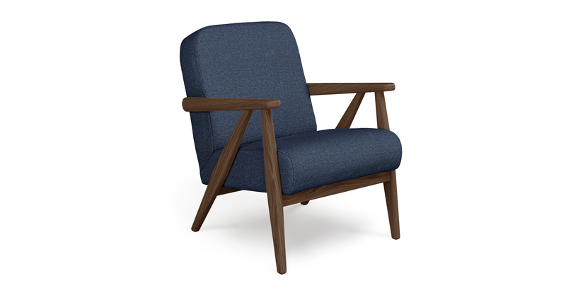 Levy oak accent chair - fabric