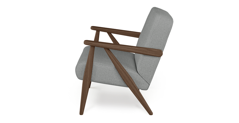 Levy oak accent chair - fabric