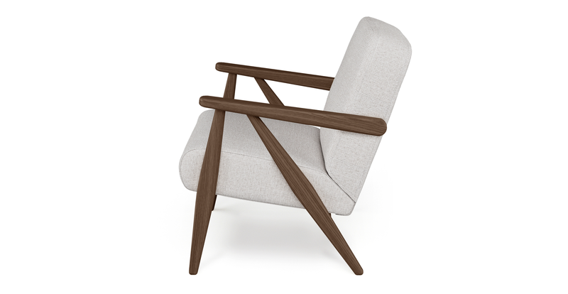 Levy oak accent chair - fabric