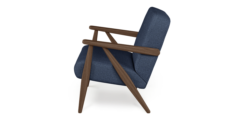 Levy oak accent chair - fabric