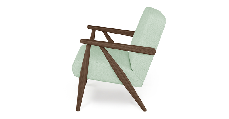 Levy oak accent chair - fabric