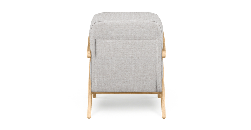 Levy oak accent chair - fabric