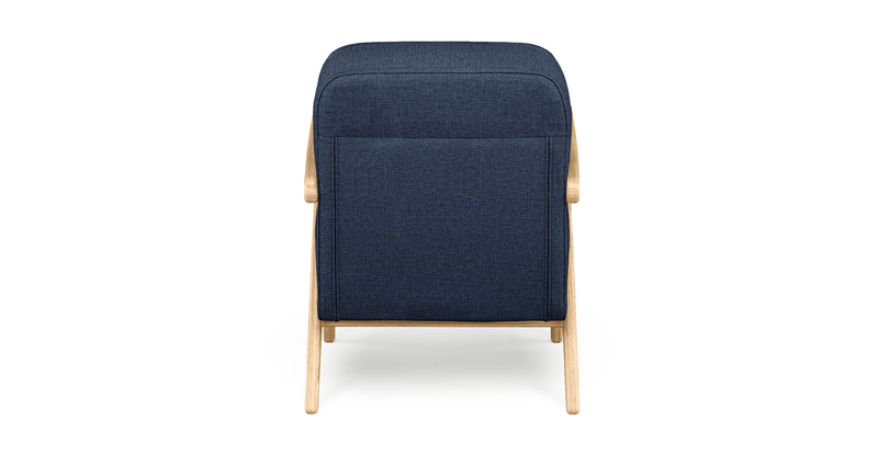 Levy oak accent chair - fabric