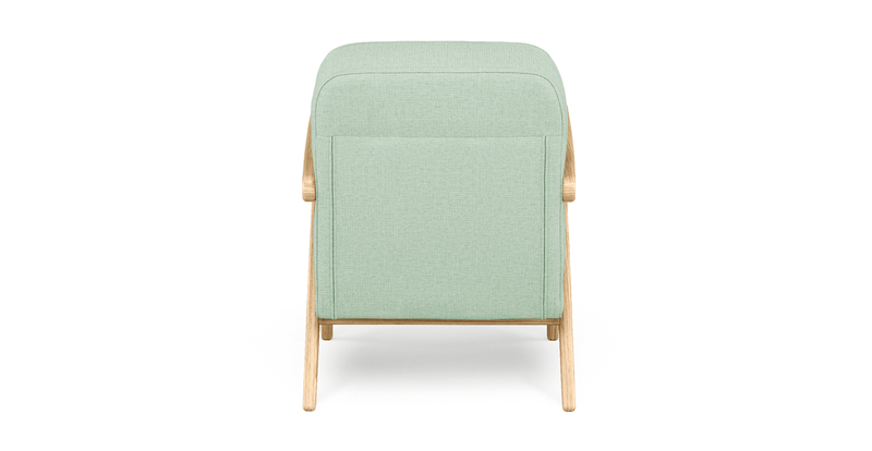 Levy oak accent chair - fabric