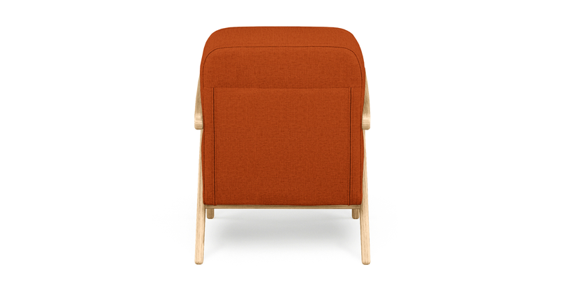 Levy oak accent chair - fabric