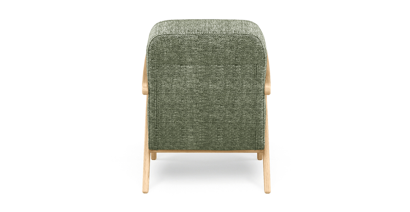 Levy oak accent chair - natural fabric