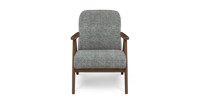 Levy oak accent chair - natural fabric