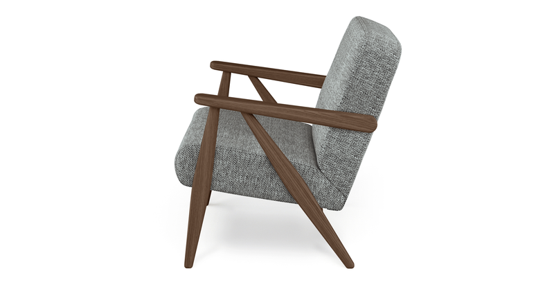 Levy oak accent chair - natural fabric