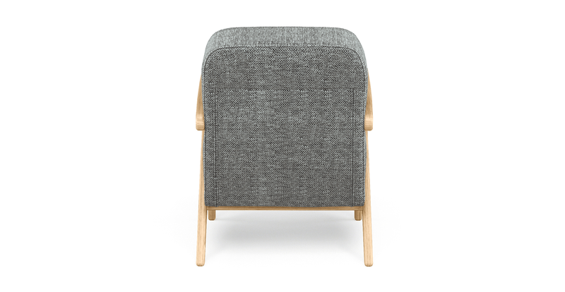 Levy oak accent chair - natural fabric