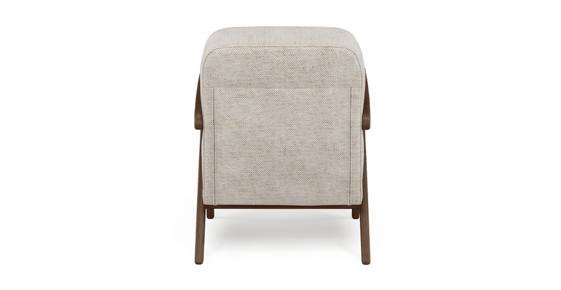 Levy oak accent chair - natural fabric