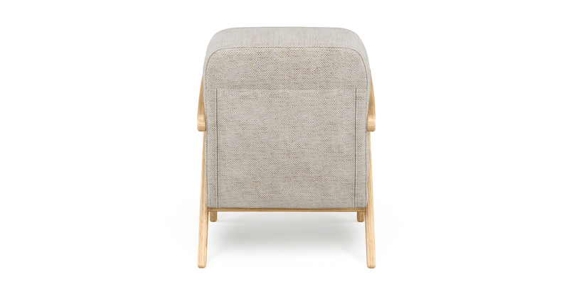 Levy oak accent chair - natural fabric