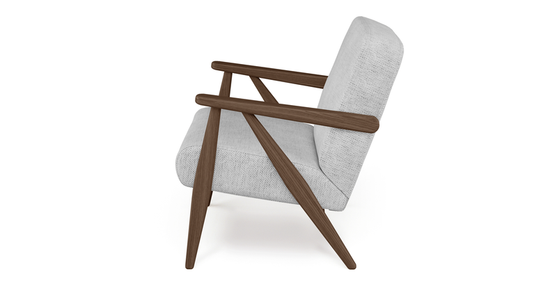 Levy oak accent chair - natural fabric