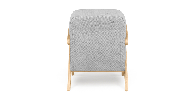 Levy oak accent chair - natural fabric