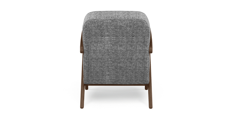 Levy oak accent chair - natural fabric