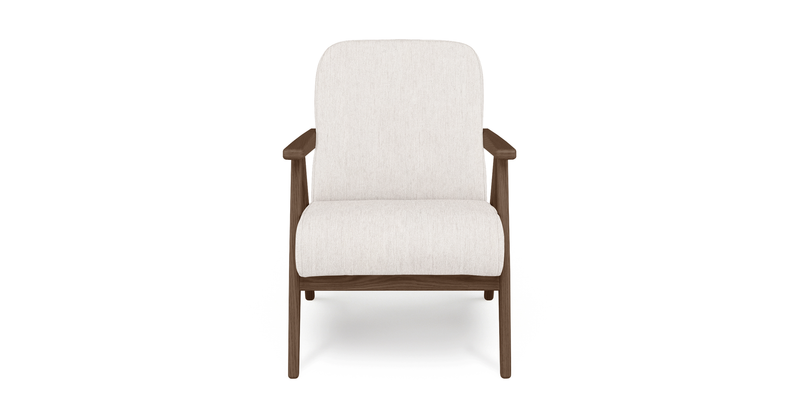 Levy oak accent chair - performance fabric