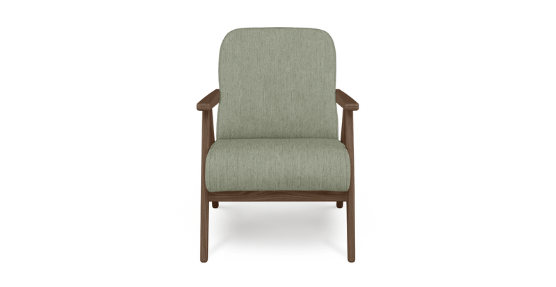 Levy oak accent chair - performance fabric