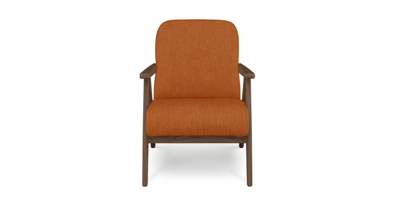 Levy oak accent chair - performance fabric