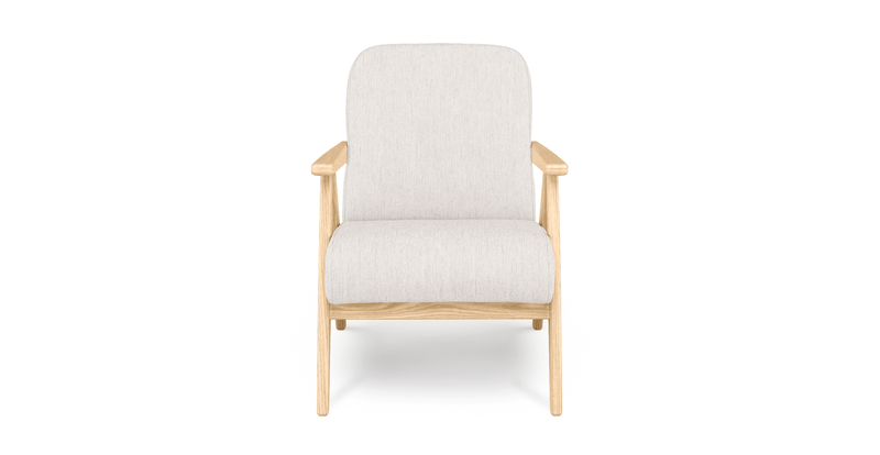 Levy oak accent chair - performance fabric