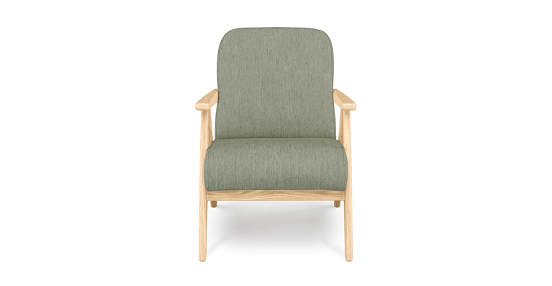 Levy oak accent chair - performance fabric