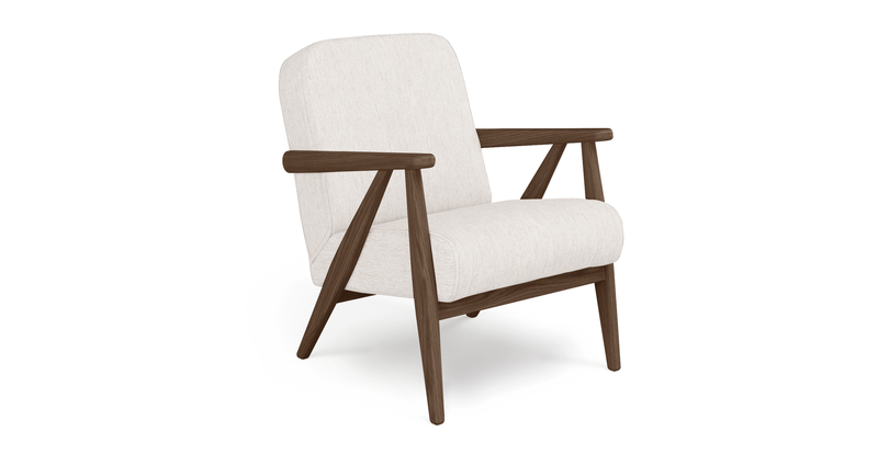 Levy oak accent chair - performance fabric