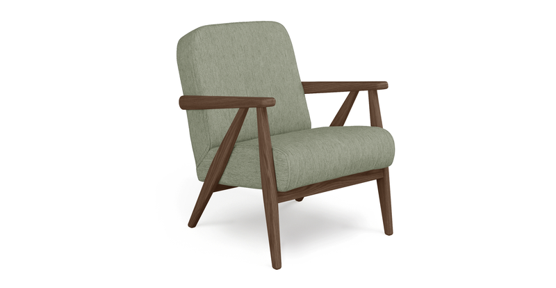 Levy oak accent chair - performance fabric