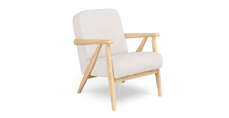 Levy oak accent chair - performance fabric