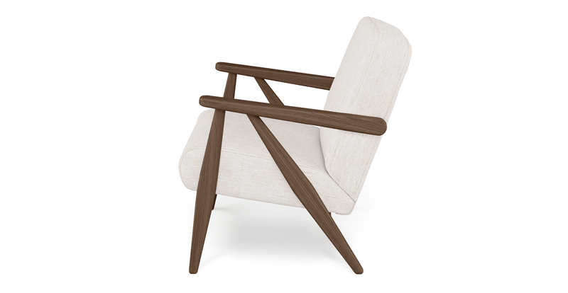 Levy oak accent chair - performance fabric