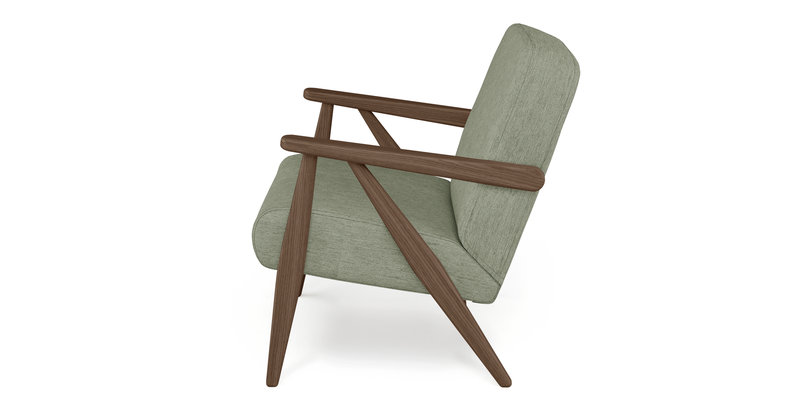 Levy oak accent chair - performance fabric