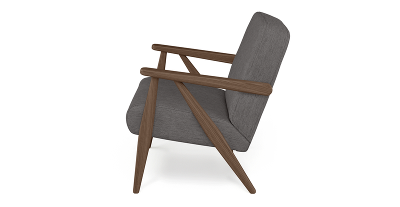 Levy oak accent chair - performance fabric