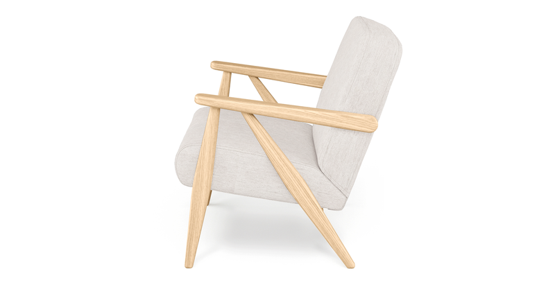 Levy oak accent chair - performance fabric