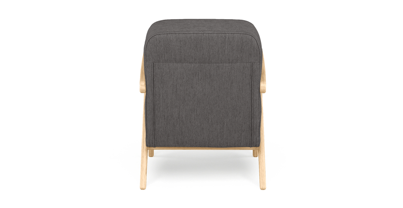 Levy oak accent chair - performance fabric