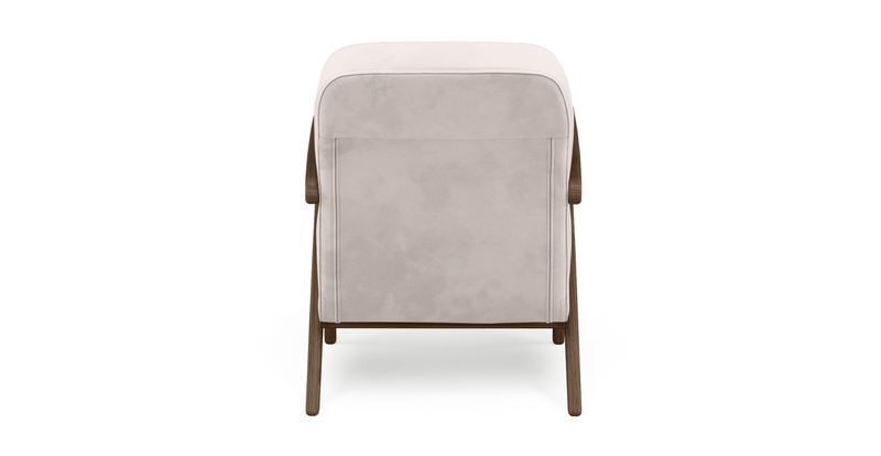 Levy oak accent chair - velvet